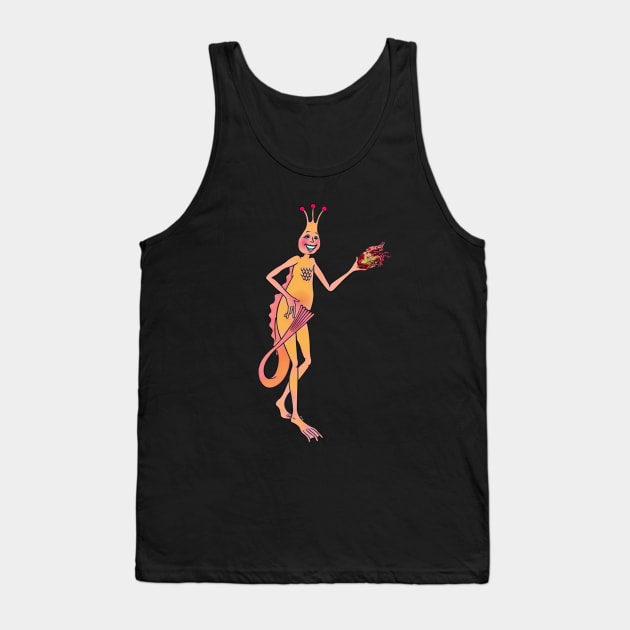 A Sea Monkey Holding a Human Heart... Tank Top by funhousejen